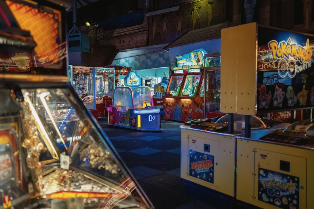 máquina de jogos arcade